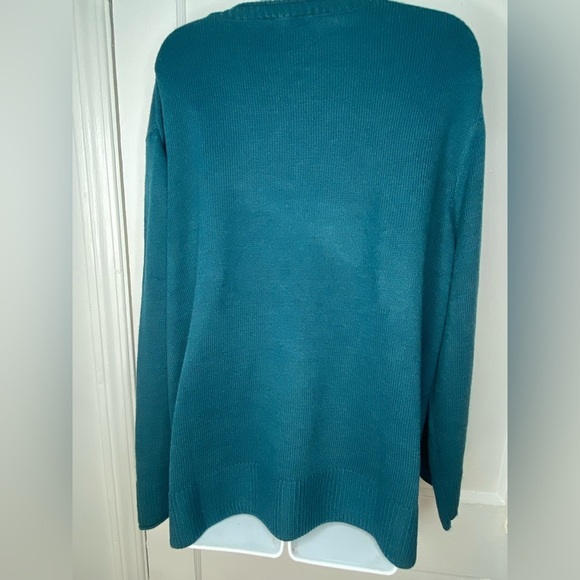 Ella Moss NWT Teal Ribbed Women's Sweater - Picture 9 of 9